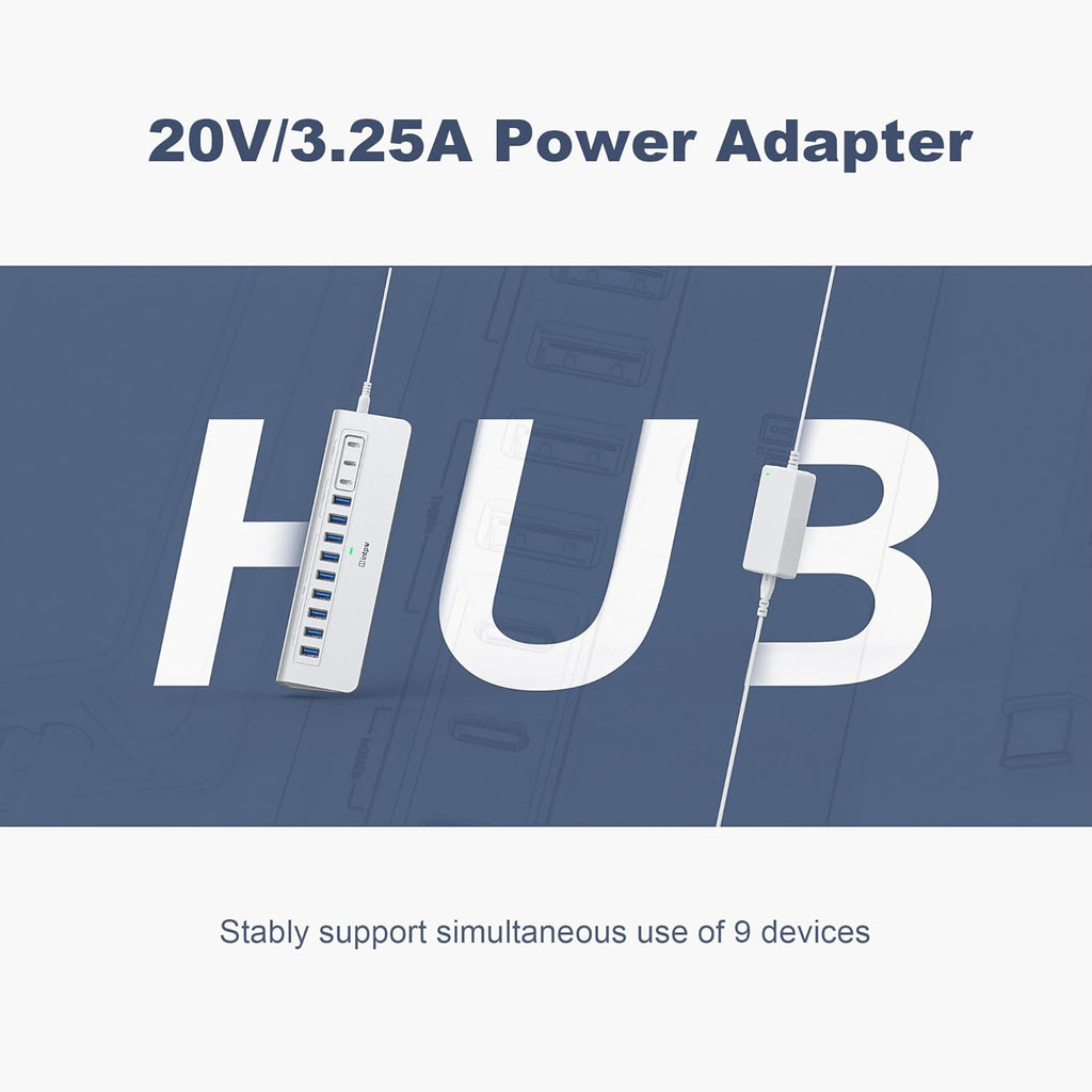intpw, YH9AC, hub USB 3.2 de 12 puertos, alimentado