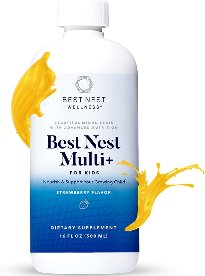 Best Nest Multivitaminas líquidas para niños, metilfolato, vitamina...