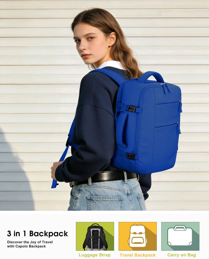 Mochila de viaje Capolo para mujeres y hombres, mochila impermeable...