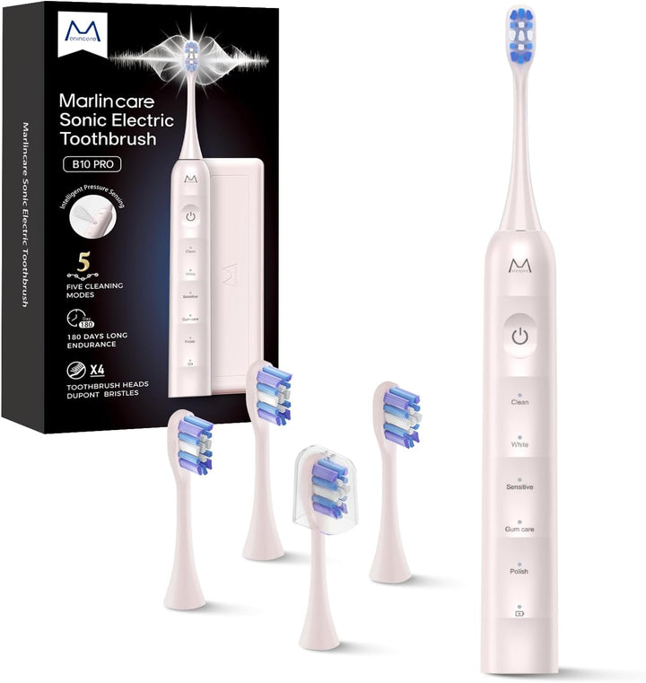 Marlincare - Cepillo de dientes eléctrico para adultos, batería de...