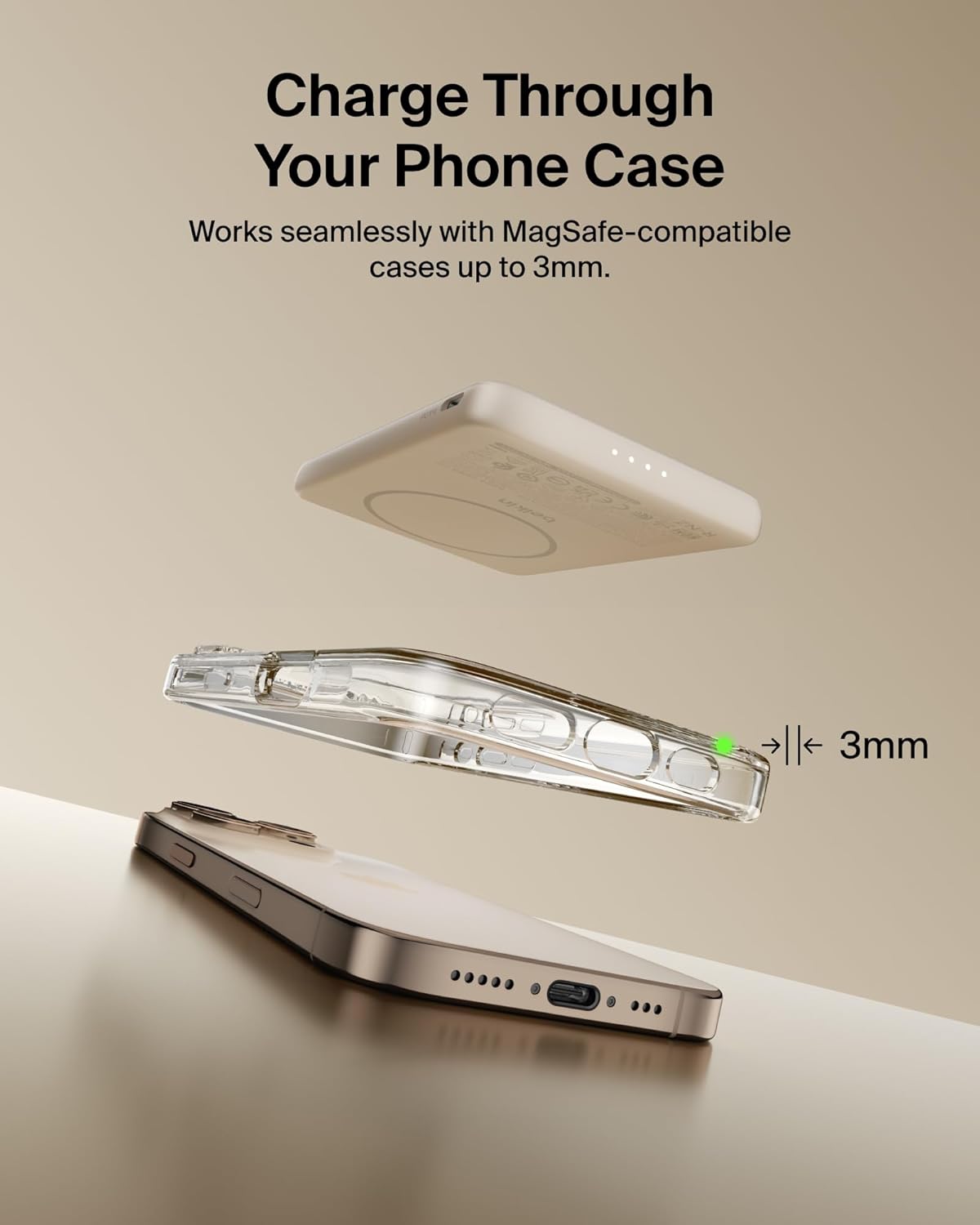 Belkin MagSafe Power Bank 5,000 mAh, cargador portátil ultradelgado...