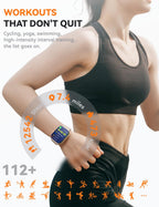 Relojes inteligentes para mujeres y hombres, reloj de seguimiento de actividad física con 110 modos deportivos, contador de pasos/monitor de sueño/podómetro, impermeable IP68, reloj inteligente con control de música y llamadas Bluetooth para