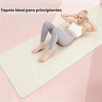 Keep Tapete de yoga TPE antideslizante de 72 x 24 pulgadas, tapete de ejercicio de 1/4 de pulgada (0.236 in) para entrenamiento en casa, gimnasio, yoga, pilates y estiramientos con correa de