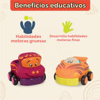 B. toys Wheeee-Ls! - Coches de tracción con 4 sonidos, interactivos