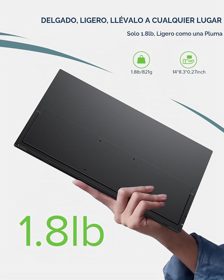 Monitor portátil con pantalla táctil 4K, 15.6" 125% sRGB 10-Poi...