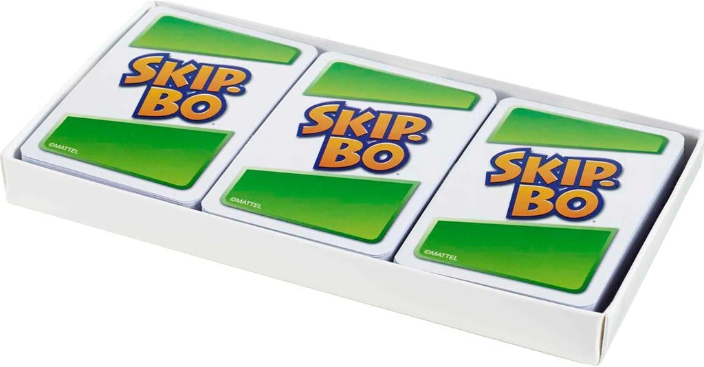 Mattel Juego de cartas Skip-Bo y Skip-Bo, paquete combinado de 2