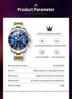 OLEVS Reloj Automático Mecánico para Hombre de Lujo, Recia Carga Automática