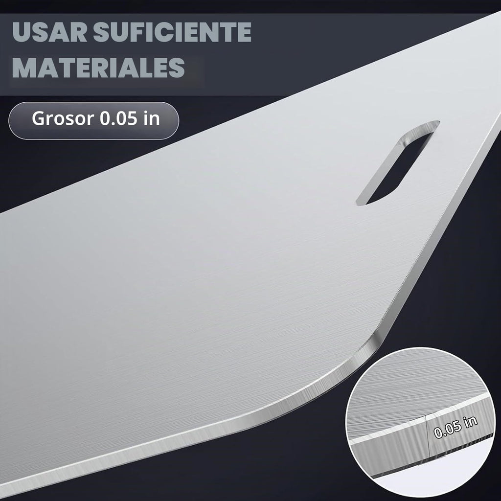 Juego de 3 tablas de cortar de acero inoxidable, tablas de cortar no tóxicas para cocina