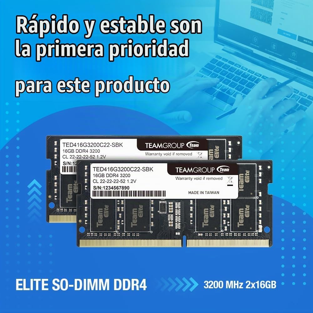 TEAMGROUP Elite DDR4 16GB Single 3200MHz PC4-25600 CL22 (2933MHz o...