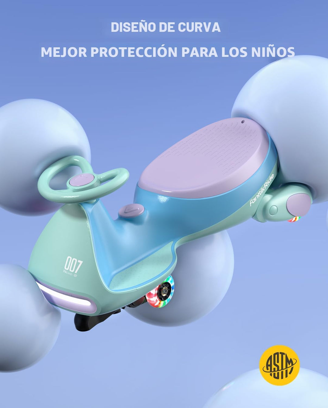 FanttikRide N7 Pro - Coche eléctrico Wiggle con batería recargable,...