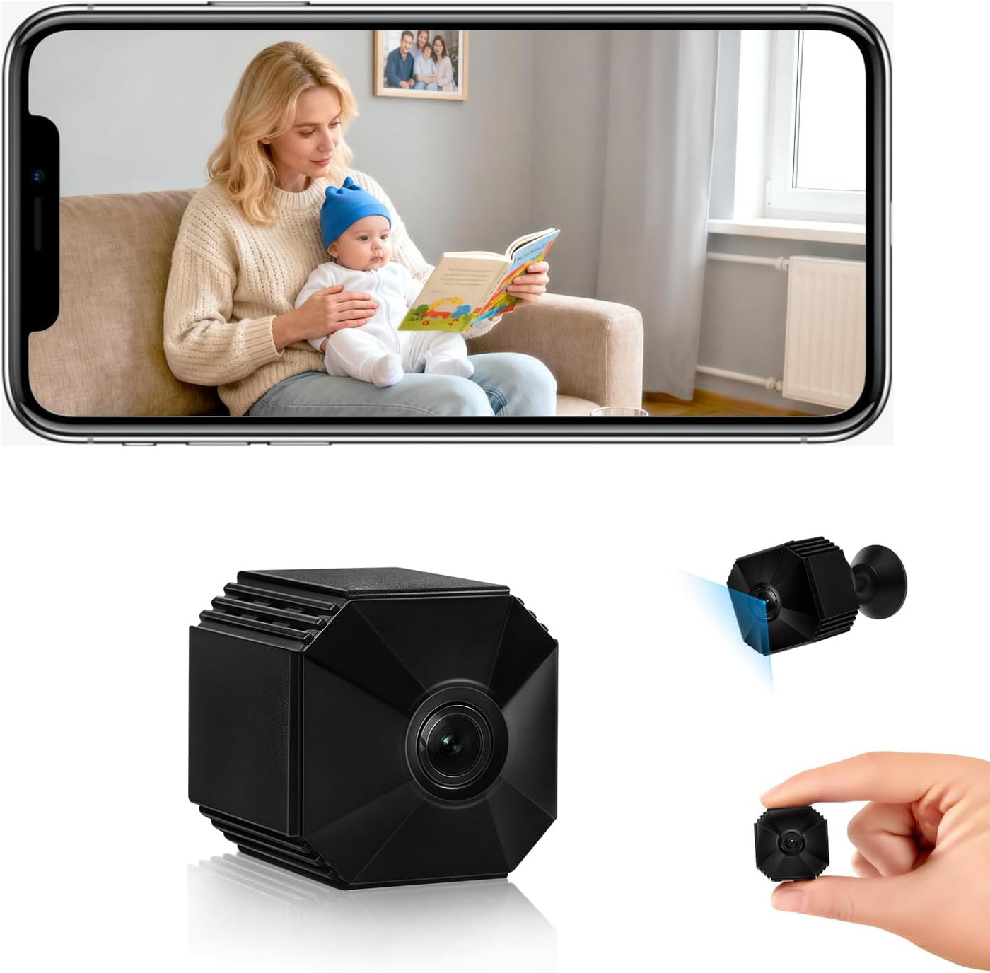 Cámara espía mejorada cámara oculta con WiFi mini cámara