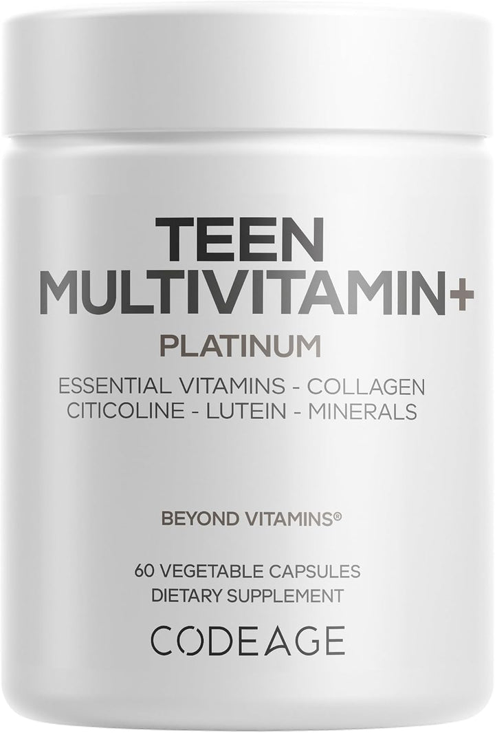 Codeage Suplemento multivitamínico + platino para adolescentes, vit...