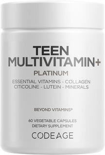 Codeage Suplemento multivitamínico + platino para adolescentes, vit...