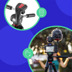 Joby Trípode compacto avanzado para cámara con cabezal de 3 vías, fijación universal de liberación rápida de ¼ a 20 pulgadas y bolsa de transporte, para CSC, DSLR, cámara sin espejo, Smartphone