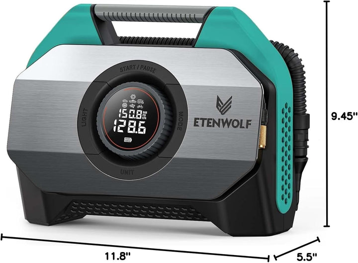 ETENWOLF Vortex S6 - Inflador de neumáticos, compresor de aire port...