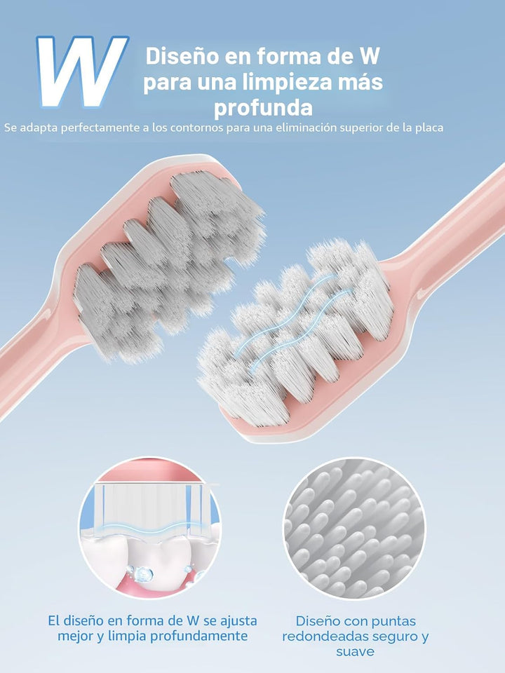 7MAGIC - Cepillo de dientes eléctrico sónico, tiempo de funcionamie...