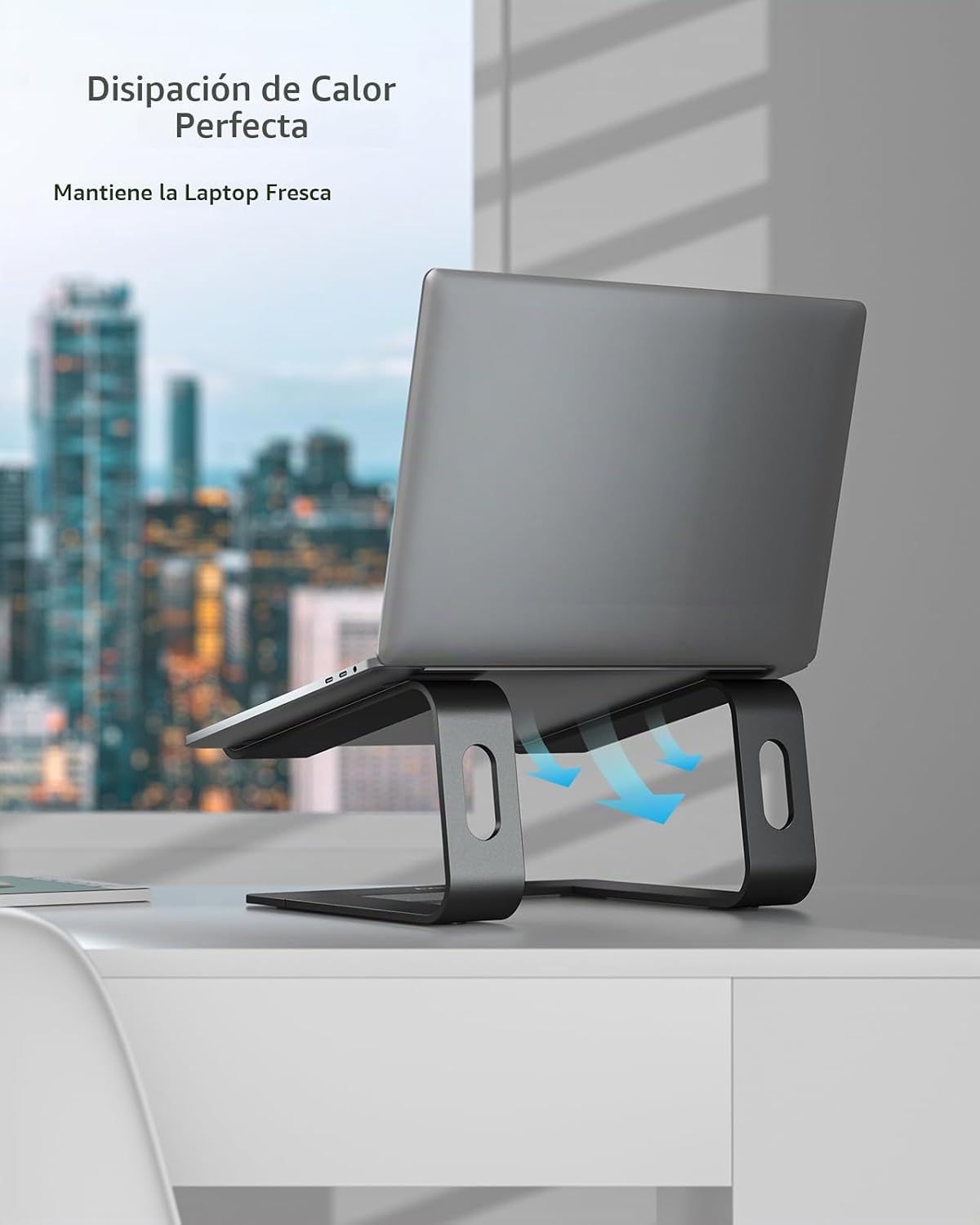Nulaxy - Soporte para laptop, soporte de computadora de aluminio er...