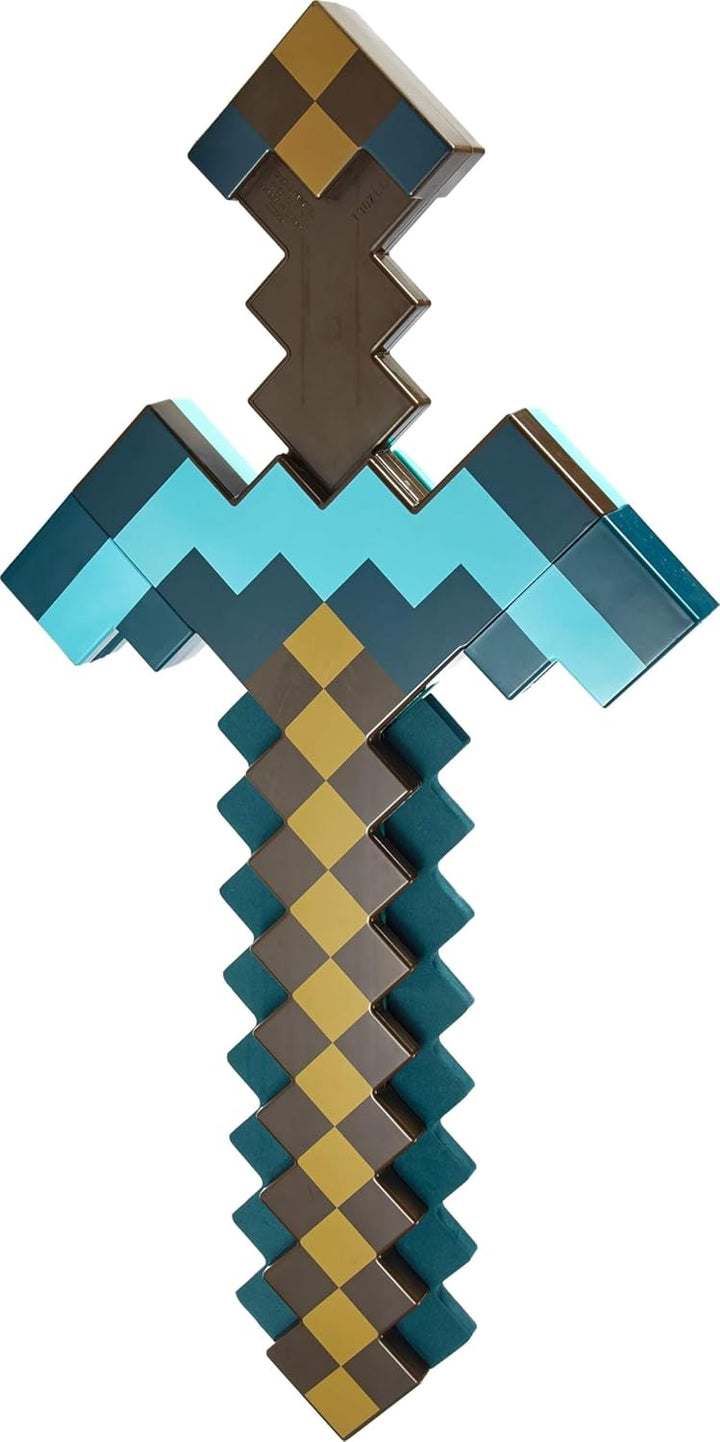 Mattel Minecraft Espada de Diamante Transformable y Pico Tamaño Inf...