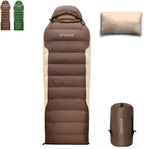 Saco de dormir Down con almohada para adultos y adolescentes, para senderismo