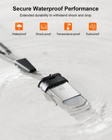 Unidad flash USB 3.0 de 64 GB, mini memoria impermeable con orifici...