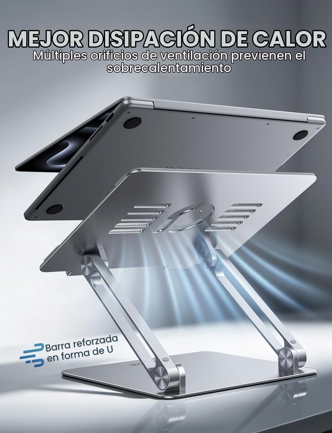 Lamicall - Soporte ajustable para laptop, elevador portátil para la...