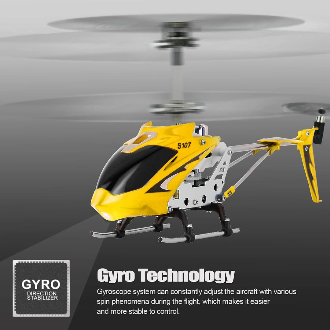 Cheerwing S107\/S107G Phantom 3.5 canales, minihelicóptero RC con g...
