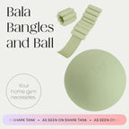 Bala Juego de 2 piezas de brazaletes de entrenamiento, brazaletes de 2 libras para muñeca y tobillo y pelota de ejercicio de pilates