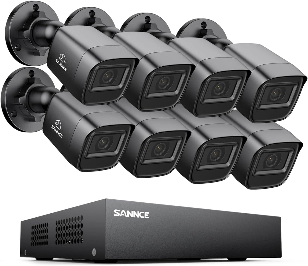 SANNCE Sistema de cámara de seguridad 1080P 8CH H.264+ 1080N DVR de...