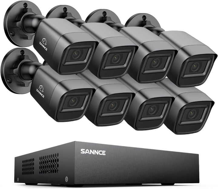 SANNCE Sistema de cámara de seguridad 1080P 8CH H.264+ 1080N DVR de...