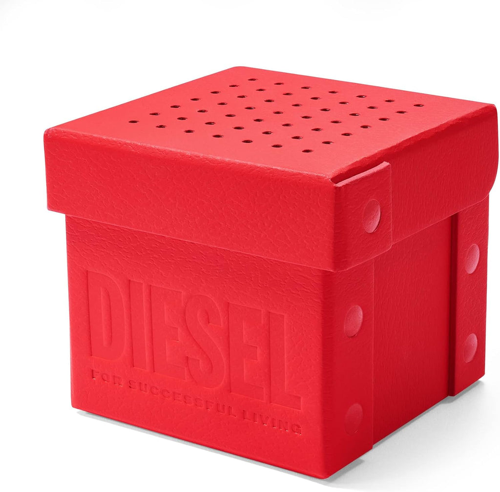 Diesel Mr. Daddy 2.0 - Reloj de hombre con cronógrafo de tamaño extra grande y correa de acero inoxidable, silicona o cuero