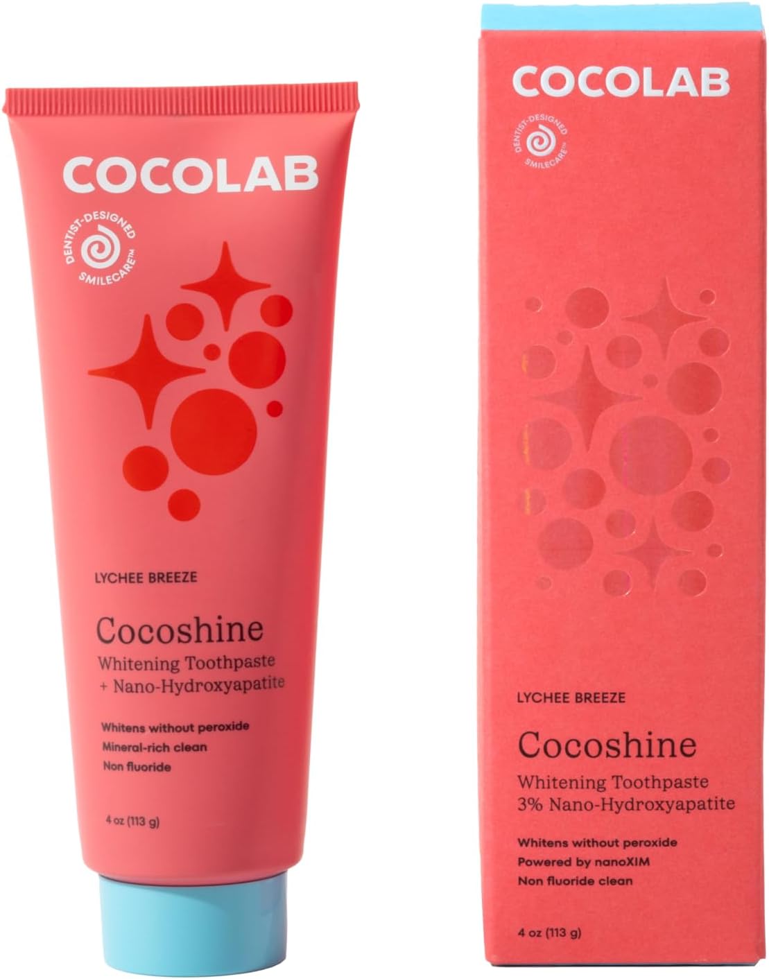 COCOLAB Cocoshine Pasta dental blanqueadora, sabor a brisa de lichi...