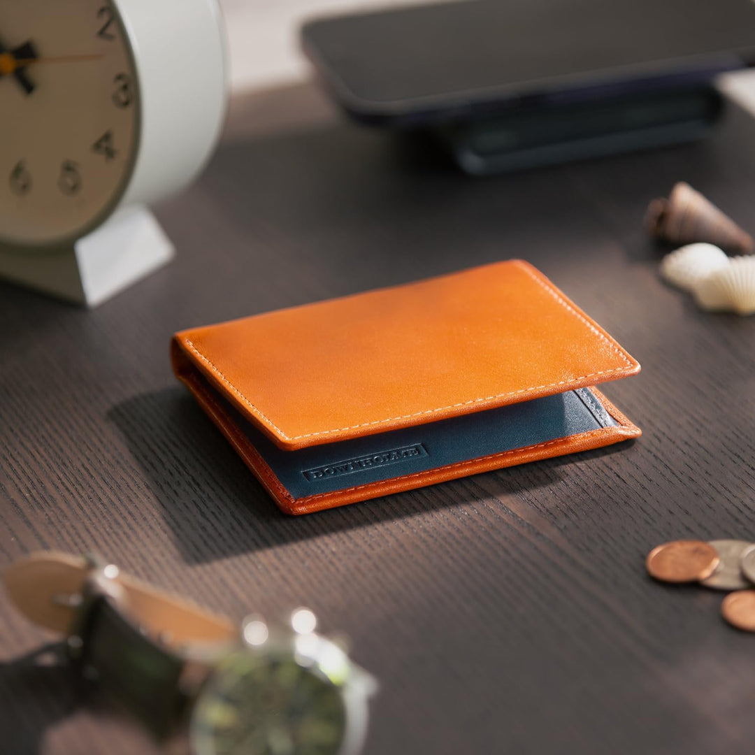 Downholme Billetera de Cuero Bifold con Silueta Delgada para Hombre...