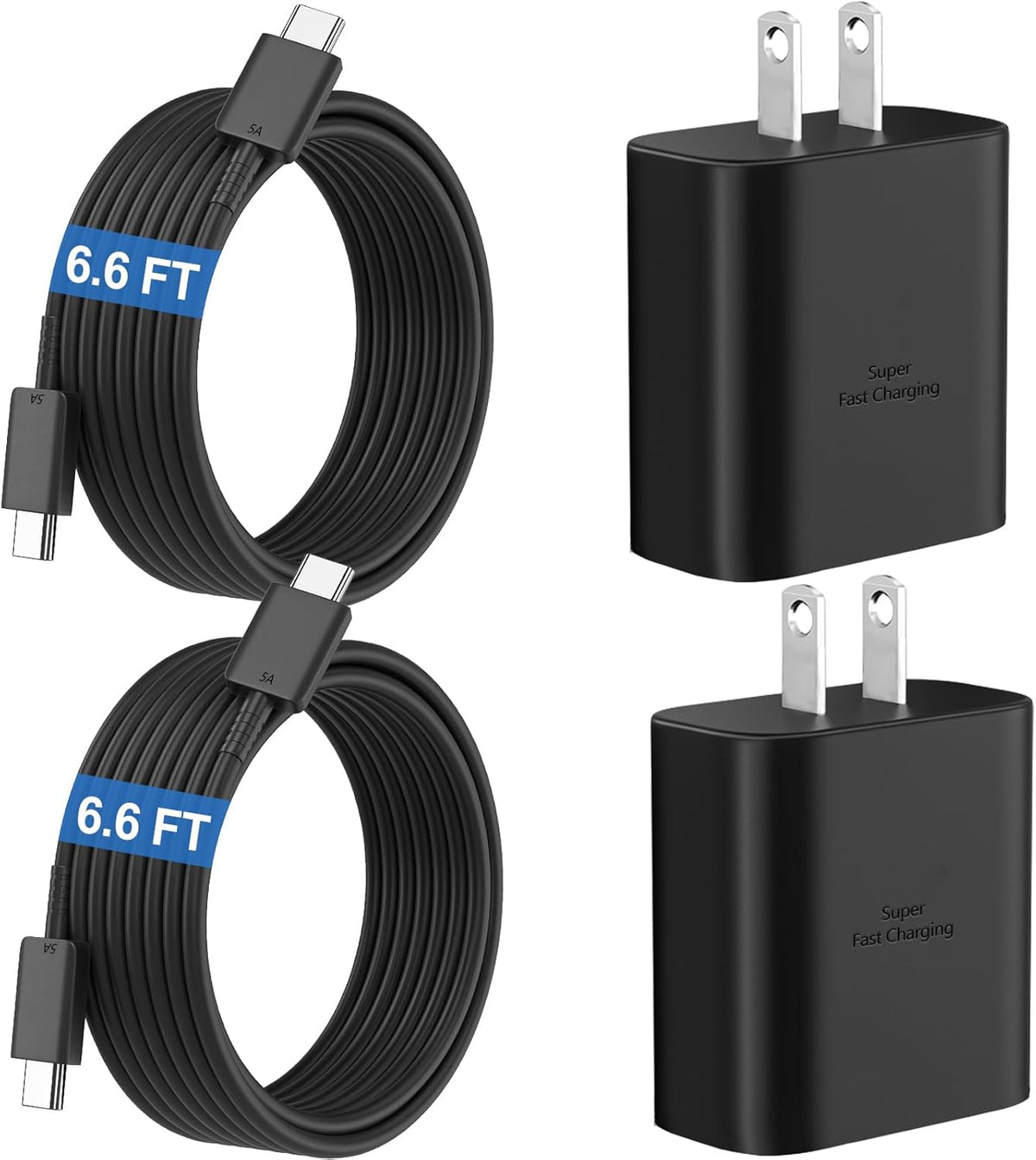 45W Super Fast USB C Android Tipo C Cargador de teléfono Cable de carga