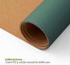 Tapete grande de corcho para escritorio, 47.2 x 17 pulgadas, para oficina y hogar, ideal para alfombrilla de mouse grande y alfombrilla de escritorio en la parte superior de escritorios (verde oscuro)