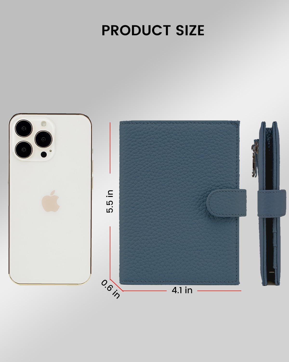 Karmiir Cartera de viaje RFID para pasaporte para mujer, funda de pasaporte de cuero con ranuras para tarjetas SIM, bolsillo con cremallera para monedas y ranura para efectivo, cartera de viaje