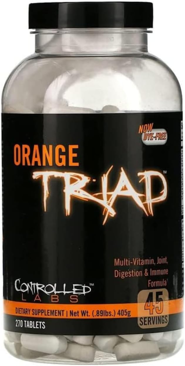 CONTROLLED LABS Tríada naranja, multivitamínico/articulaciones/digestión, 270 unidades