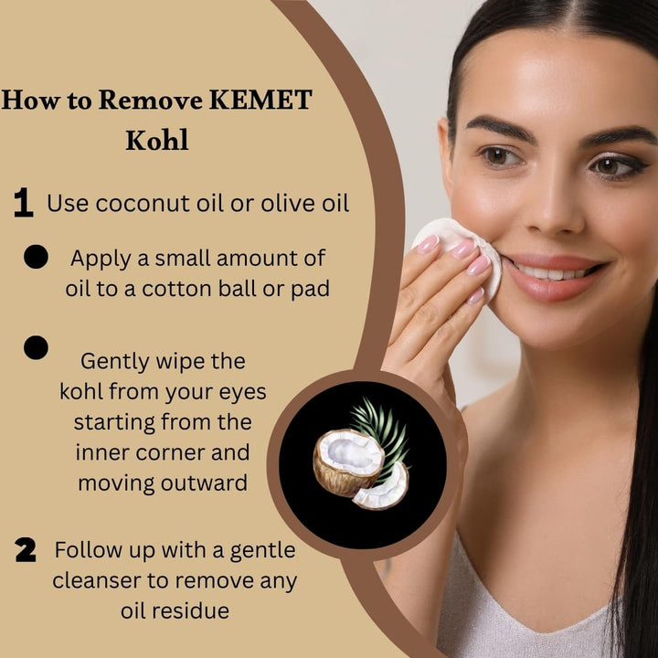 HARRAZ Kemet 100% Delineador de Ojos Natural Egipcio en Polvo, Deli...