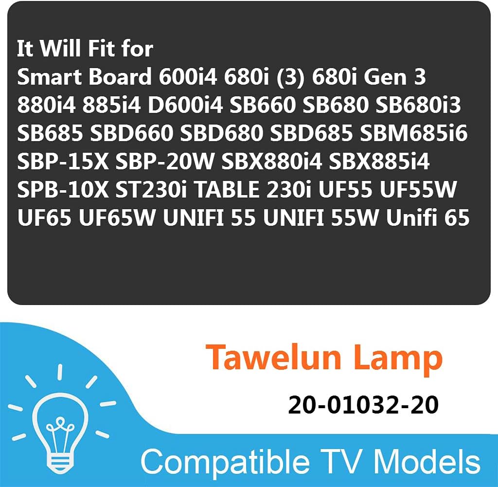 Lámpara 20-01032-20 Lámpara de proyector de repuesto con carcasa para Smart Board Uf55w Unifi 55 Uf65 Uf55 Bombilla de proyector 20-01032-20