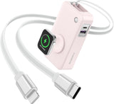 RORRY Cargador portátil, 10000mAh 30W Power Bank con cables retráct...