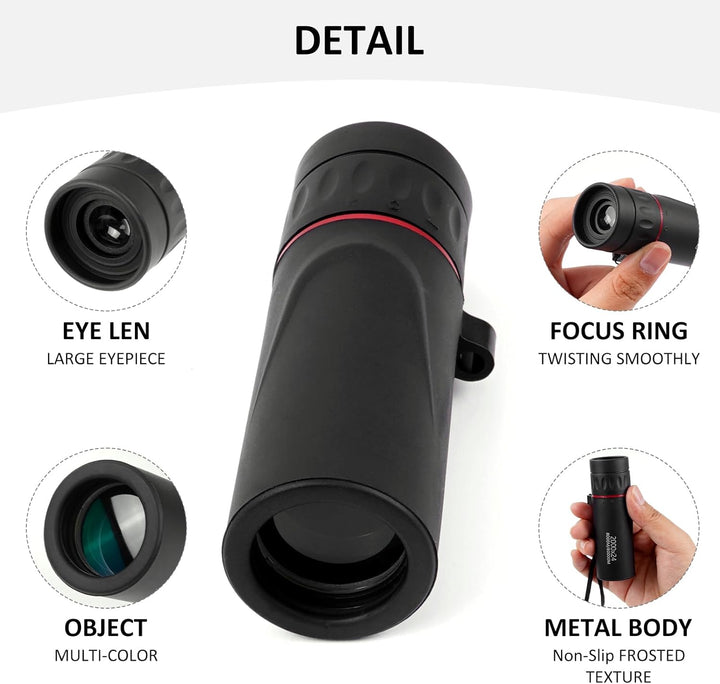 Mini telescopio monocular de enfoque óptico monoculares