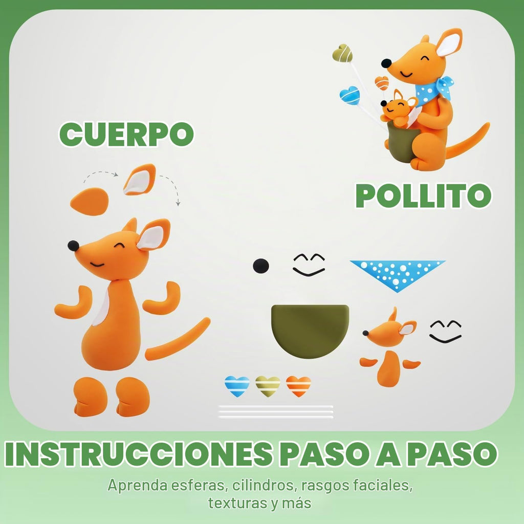 LOUFOR Kits de arcilla seca al aire para niños, 12 cajas