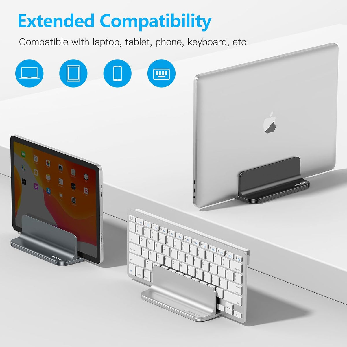 OMOTON Soporte vertical para laptop, base ajustable para MacBook, n...