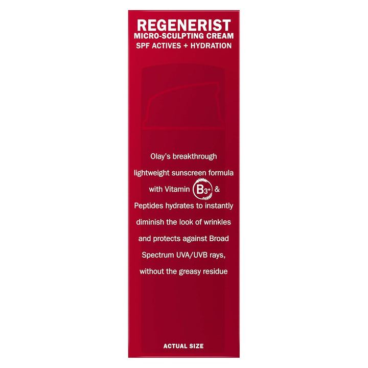Hidratante facial de Olay Regenerist Crema Micro-Escultora con SPF...