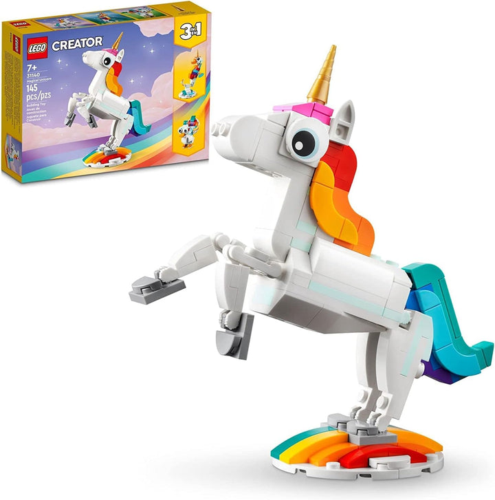 Lego Creator 31140 - Juguete mágico de unicornio 3 en 1 se