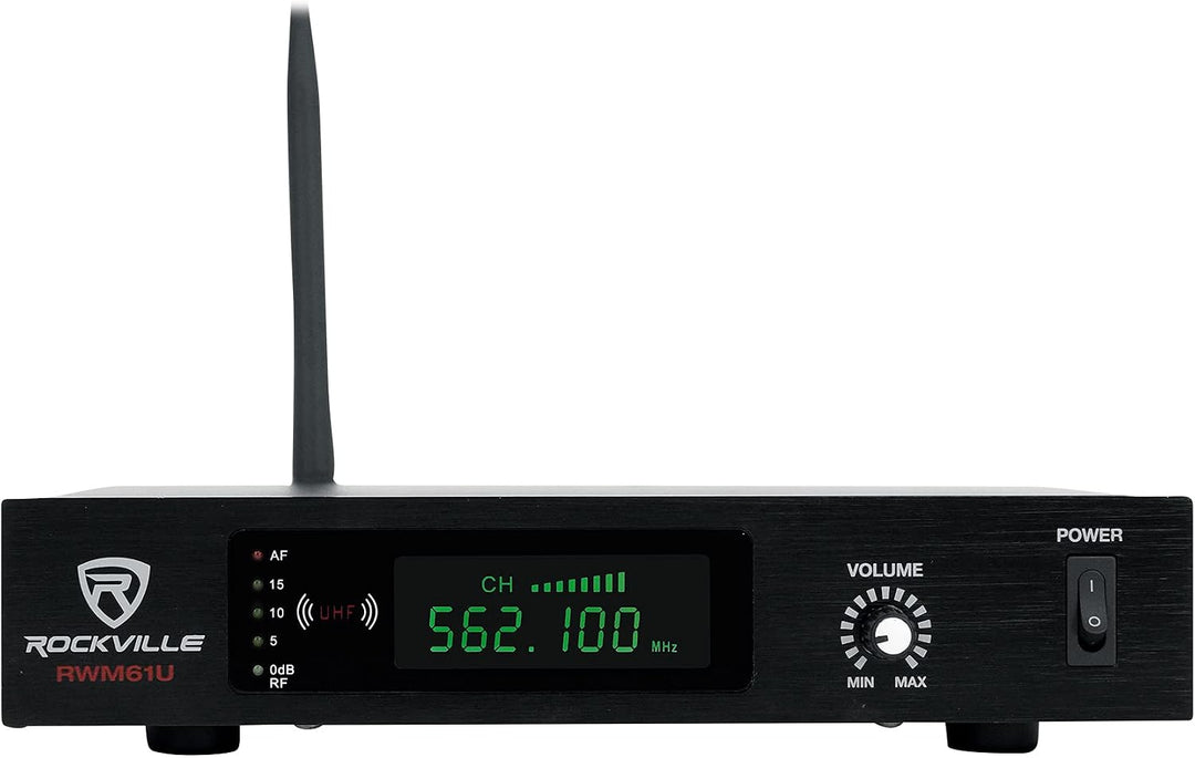 Rockville RWM61U - Sistema de micrófono inalámbrico UHF profesional...