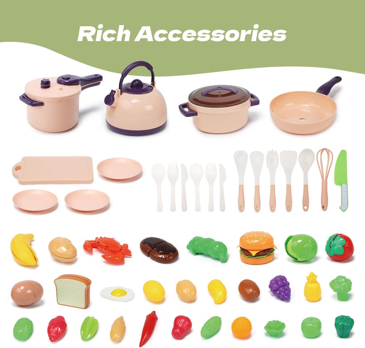 CUTE STONE - Juego de 51 piezas de accesorios de cocina en miniatur...