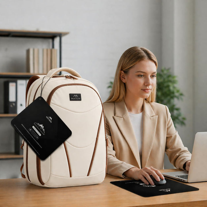 MATEIN HER Mochila de trabajo para laptop con compartimento para al...