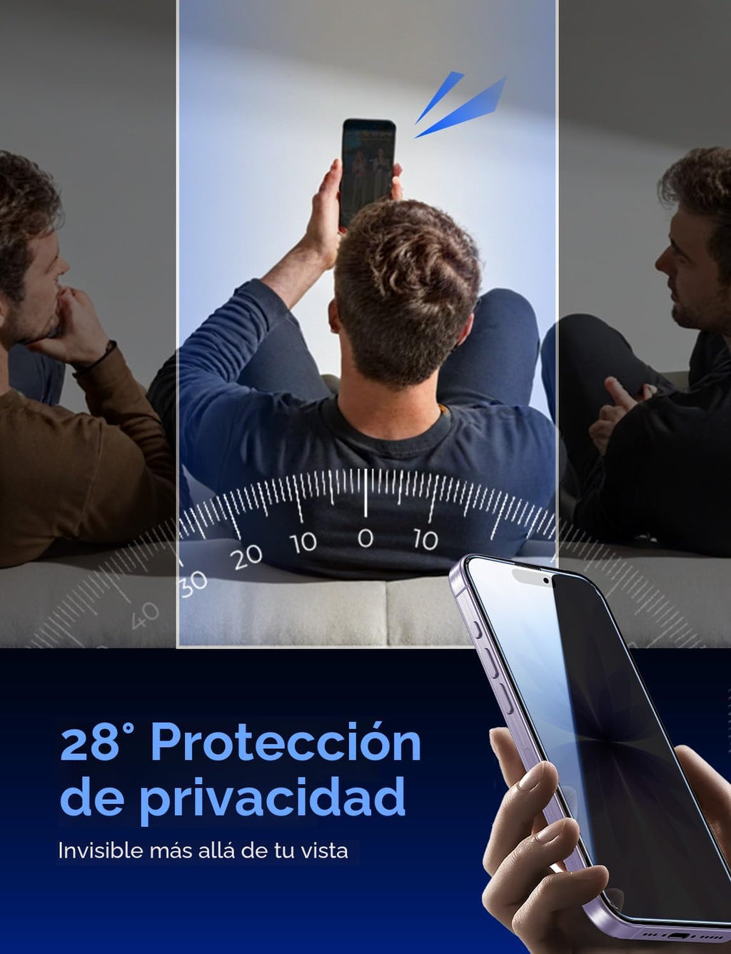 MAGIC JOHN Protector de pantalla de privacidad para iPhone 17, fácil