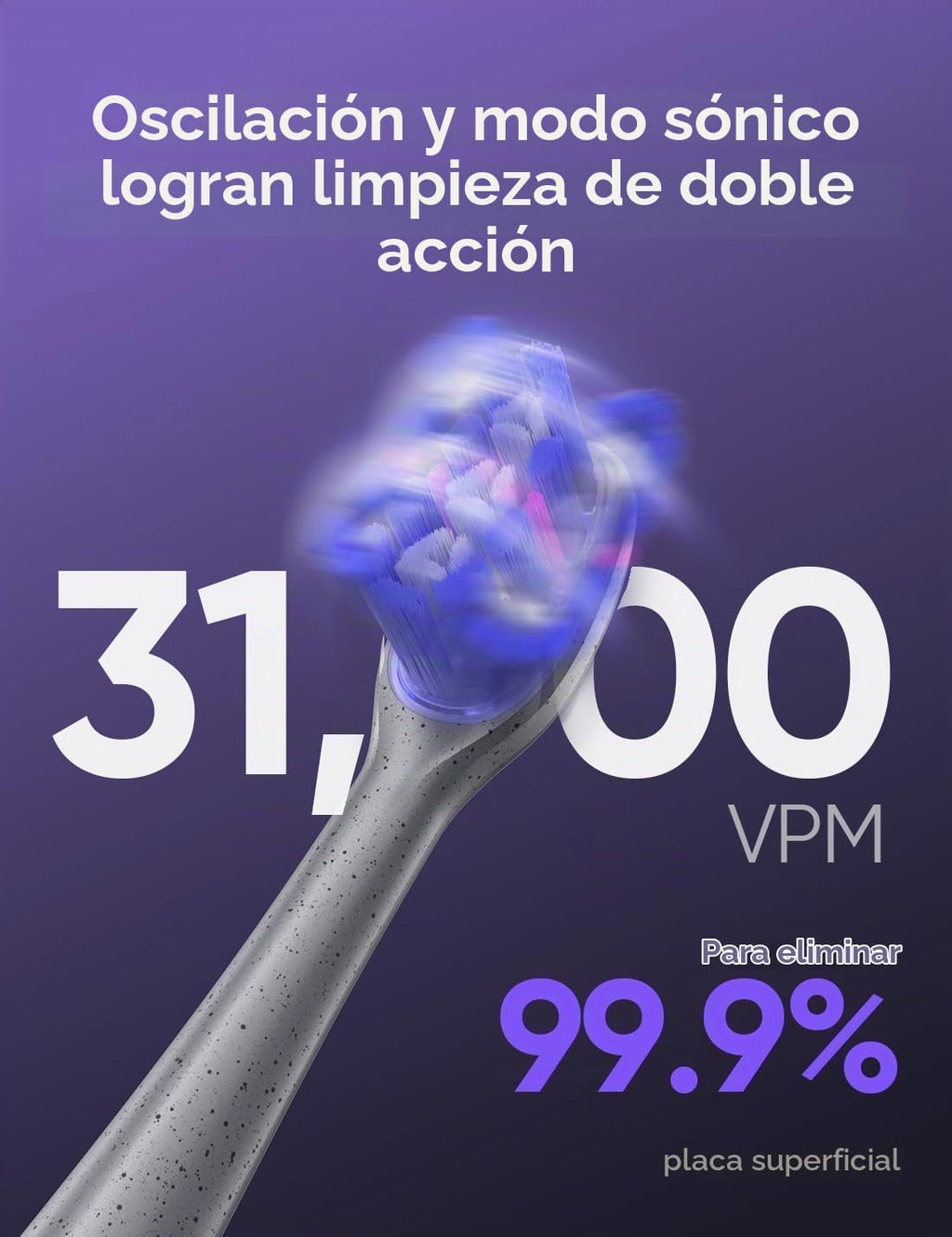 Cepillo de dientes eléctrico recargable Brush PRO para