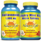 Nature's Life Bioflavonoides de limón 1000 mg y paquete Mighty Mini